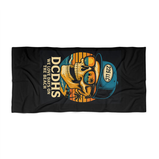 Skull Beach Towel - Fun Summer Vibes, Perfect for Beach Days, poolside Lounging, Gifts for Surfers, Unique Beach Gear